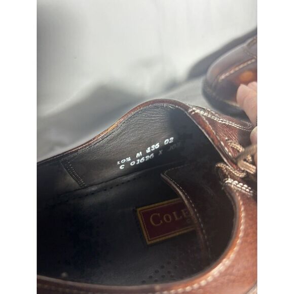 Cole Haan Shoes Mens 10 M Brown Apron Split‎  Moc Toe Brogue GUC S11 - Picture 6 of 6
